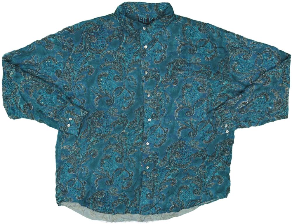 90s Vintage Abstract Silk Shirt